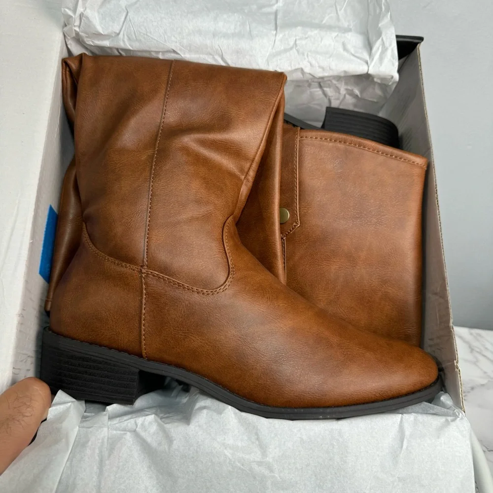 London Fog Women’s Boots sz 9.5 Wide Knee Hi Brown NEW # H744